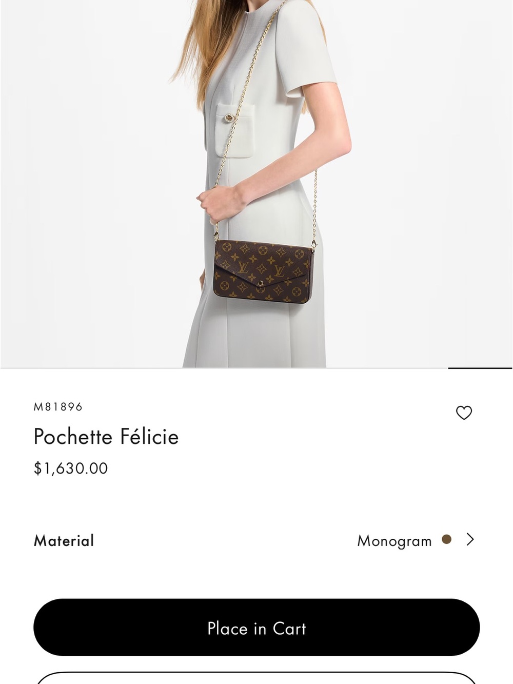 AUTHENTIC Louis Vuitton Monogram Crossbody Bag in Brown with Gold Chain - COA - Picture 6 of 17